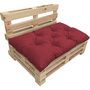 chilly pilley Coussin De Palette EU Imperméable Coussin De Jardin Imperméable Flocons De Mousse Plusieurs Tailles Et Couleurs (Coussin D'assise 120x 80. Rouge Foncé) (chillypilley, neuf)