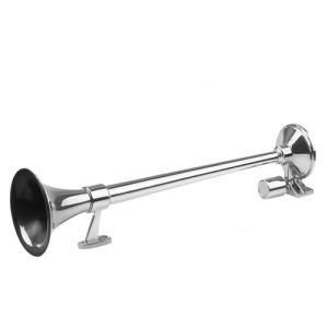 Klaxon &agrave; Air Trompe Pneumatique 125dB Trompette 63cm Avec &Eacute;lectrovanne 12V / 24V Avertisseur Sonore pour Voiture Camion Bateau (JJ AUTOBITS, neuf)
