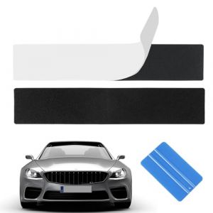 JCUGSBS 2 pièces Support de plaque d'immatriculation scratch sans cadre,assure un look sportif, bande à boucles et crochets découpable 500 x 100 mm, support plaque immatriculation,avec un grattoir (GuangZhouJieChunMaoYiYouXianGongSi, neuf)