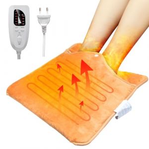 Qoosea Chauffe-Pieds Electrique Chanceli&egrave;re Chauffante Coussin Chauffant 6 Modes de Chauffage 4 Minuterie Arr&ecirc;t Automatique Chauffage des pieds &Eacute;lectrique Lavable en Machine pour Hommes Femmes (qinlaneu, neuf)