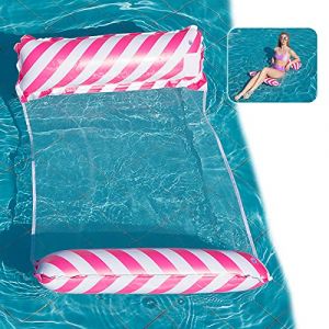 Yisscen Hamac Gonflable Piscine,Multifonction Hamac Flotteur Bouées et Matelas Gonflable Piscine,Transat Gonflable Piscine,Portable Bouee Piscine pour Enfants Adultes pour Plage Piscine(Rose) (Yocuanh, neuf)