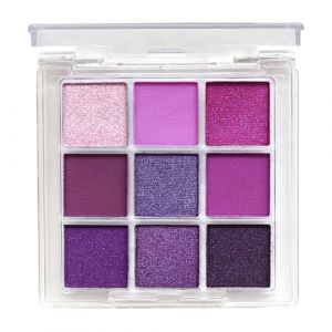 Maquillage de galets de cacao violet clair profond - Fard à paupières longue durée - 9 fards à mélanger en lisse avec de magnifiques perles pour filles (violet, taille unique) (Weizun Maoyi, neuf)