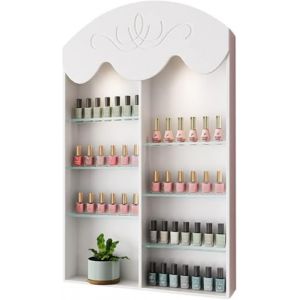 &Eacute;tag&egrave;res Murales pour Vernis &agrave; Ongles, Pr&eacute;sentoir mural d'&eacute;tag&egrave;re de bouteille de vernis &agrave; ongles, supports de vernis &agrave; ongles for le mur, &eacute;tag&egrave;re flottante d'organisateur de parfum(50cm) (daixianronglebaihuozhan, neuf)