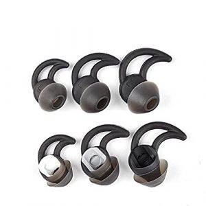 Rhinenet Lot de 3 paires d'embouts de rechange pour écouteurs Bose QC20 QC20i QC30 SoundSport SIE2i IE2 IE3 en silicone souple (Noir) (chongqingtingbozhanfangdichanjingjiyouxiangs, neuf)