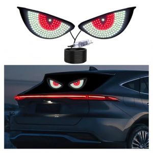 2Pcs Lampe d’Oeil de démon de Voiture, Pare-Brise de Voiture Oeil LED, fenêtre arrière de Voiture Oeil de démon LED, Lampe de Voiture d’Oeil de démon Dynamique, lumière d’Oeil de démon de Voiture LED (Lcxecnw, neuf)
