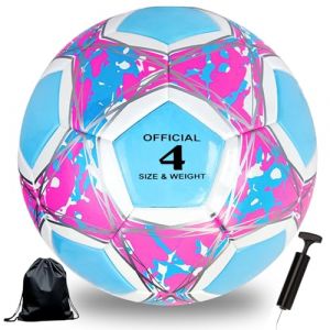 Astis Ballon de Football Soccer Ballon d'entraînement,Collection Officielle Taille 5,Ballon De Foot pour Enfants et Jeunes et Adulte,Conçu pour Les Fans de Football (Bleu Rose, N° 4) (MIZUN-FR, neuf)