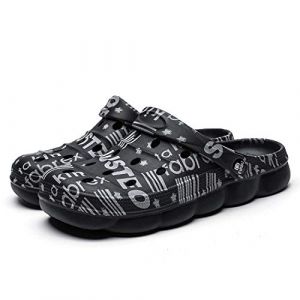 Unisexe Chaussures Sabots Respirant Homme Sabots Plastique Chaussures de Jardin D'Été Hommes Femmes Classic Pantoufles Anti-Glissement Sandales Chaussons Plage Hopital Jardin Été Pantoufles (CERYTHRINA, neuf)