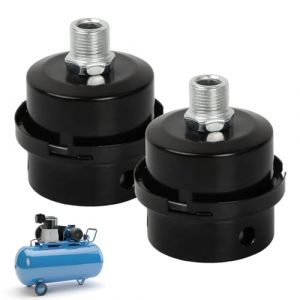 2 pièces Compresseur Silencieux Filtre, Filtre à air pour Compresseur, 3/8" 16mm Filetage Métal Compresseur à air Filtre à air, Silencieux pour Compresseur à air, Filtre d'aspiration Silencieux (Xinueru, neuf)
