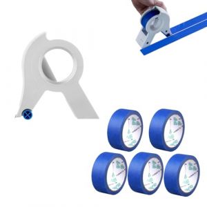 Dispenser de ruban adhésif, Masking Machine portable, applicateur de bande de masquage, 5 rouleaux inclus, outil polyvalent pour peinture et bricolage (1*dérouleur scotch+5*masking tap(bleu)) (HeFeiJianAnLinDianZiShangWuYouXianGongSi, neuf)