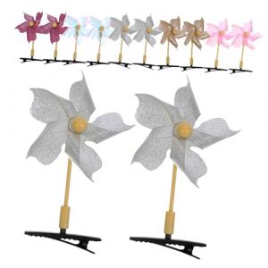 VICASKY 20 Pi&egrave;ces Barrettes Moulin &agrave; Vent pour Filles Clips Cheveux Rotatifs Color&eacute;s Durables Accessoires Mignons pour F&ecirc;te et Costume (Micanties, neuf)