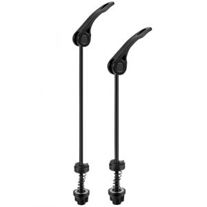 WOLMIK Lot de 1 paire de serrage rapide pour moyeu de roue avant et arri&egrave;re - Ensemble de serrage rapide pour clip, boulon, levier, axe pour v&eacute;lo de route et VTT - Noir (Wolmik Fashion-EU, neuf)