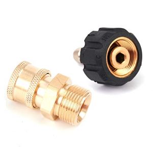 Ensemble d'adaptateurs M22-14 pour Nettoyeur Haute Pression, adaptateurs pivotants &agrave; Connexion Rapide 3/8, Pistolet &agrave; Eau m&acirc;le, kit de raccord de Tuyau de pulv&eacute;risation (GreenandHouse, neuf)