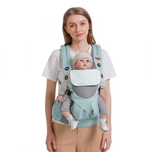 SONARIN 3 en 1 Porte-bébé Respirant,Multifonction Léger Porte Bébé Avant et Arrière Porte-bébé Écharpe de Portage Ergonomique,Multi-Positions pour Nouveau-né Bébé Enfant 3-48 Mois(Bleu) (SONARIN FR, neuf)