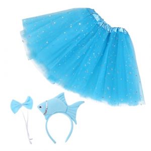 Ipetboom 1 Set Jupe De Bandeau De Poisson De Mer Accessoires De Costume De Poisson Faveur De Carnaval D'étang De Poissons Rouges Déguisement D'halloween Bandeau Sous La Mer Sky-blue Éponge (hikarish, neuf)