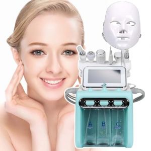 Appareil D'Aquafacial Hydragen Et D'Eau OxygèNe, Masque De LuminothéRapie Led, PoignéE 6 Fonctions, Mode, Intensité Et DuréE RéGlables. (HCAUYNN®, neuf)