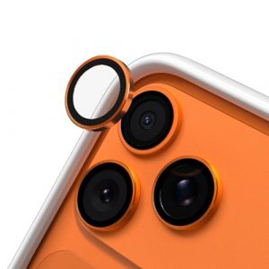 RHINOSHIELD Protections pour objectifs photo compatible avec [iPhone 17 Pro / 17 Pro Max ] Verre Tremp&eacute; 9H R&eacute;sistant aux chocs et aux rayures, haute transparence, protection contre les &eacute;clats &ndash; Orange (RHINOSHIELD - Evolutive Labs, neuf)