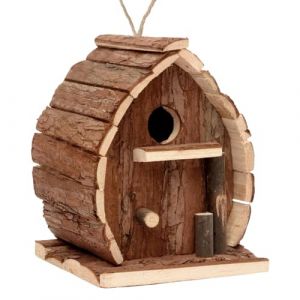 Nichoir Exterieur | Niche Oiseaux Exterieur | Enclos en Bois Avec Abri, Mangeoire Et Nid D&eacute;coratif &Agrave; Placer Dans Le Jardin, Le Balcon, L'arbre, Pr&egrave;s De La Fen&ecirc;tre, Sur La Terrasse, Sur Le Terrasse Et (tuyonmy, neuf)