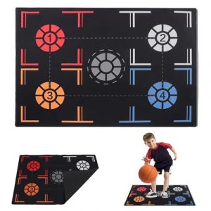 Tapis D'entraînement de Basketball, Tapis D'entraînement de Rythme Agile, Antidérapant, Amortisseur de Chocs, Tapis de Pied de Basket Ball Pour Les Joueurs de Tous Les Niveaux de Jeu (lovehomevp, neuf)