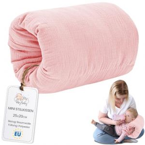 Totsy Baby Coussin Mousseline Allaitement Bebe 20 cm - cousinettes Brassard d'allaitement pour b&eacute;b&eacute; Petit oreillier de Grossesse et Nursing Oeko-Tex Rose Poudr&eacute; (ASE Sp&oacute;łka Akcyjna, neuf)