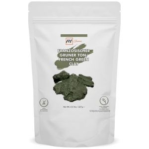 Poudre d'argile verte française 0,5 lb | Argile de montmorillonite Illit pour masque facial, crèmes, gommages doux et gommages et fabrication de savon (Archie Express, neuf)