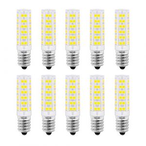 Lot de 10 Ampoules LED E14 7W Non Dimmable Équivalent Ampoule Incandescence 70W 700lm 6000K Blanc Froid, Petit Culot à Vis E14,360° Angle Faisceau 75 X 2835 SMD LED E14 Maïs Lamp (HUAMu, neuf)