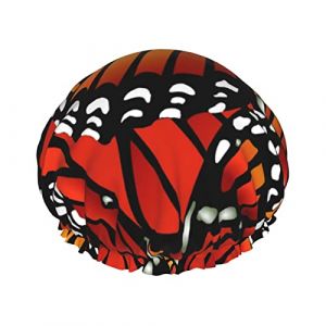 Bonnet de douche imperm&eacute;able &agrave; motif d'ailes de papillon, bonnet de bain &eacute;lastique pour cheveux, protection de l'environnement, bonnet de bain pour cheveux, double couche imperm&eacute;able (MiddleWen, neuf)