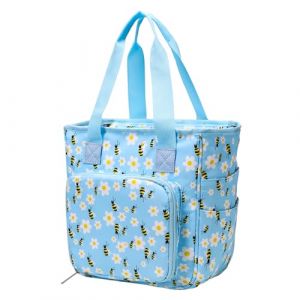 Coopay Sac &agrave; Tricoter, Sac de Rangement pour Crochet et Tricot, Sac l&eacute;ger pour Tricot et Crochet, Sacs &agrave; Tricoter pour Ranger la Laine et Les Aiguilles, Motif Abeille (YutongTech, neuf)