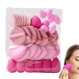 CGACCSD Éponge De Maquillage,35 Pièces Applicateur de Beauté Cosmétique Réutilisable - Éponge À Estomper,pour de Teint Liquide, Correcteur et Crème (riyise, neuf)