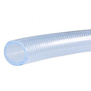 sourcing map Tuyau PVC Tress&eacute; Renforc&eacute; Tube 19mm Diam&egrave;tre Interne 50 cm de Long Transparent Haute Pression pour Tuyau eau pour Irrigation de Jardin (Weisser Berg, neuf)