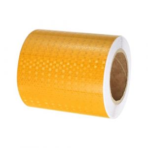 PATIKIL Ruban R&eacute;fl&eacute;chissant Adh&eacute;sif Jaune 1 Rouleau 15cm x 25 M&egrave;tres Ruban Adh&eacute;sif R&eacute;fl&eacute;chissant de S&eacute;curit&eacute; Imperm&eacute;able et Haute Visibilit&eacute; pour Camions, Remorques, Voitures (PATIKIL UK, neuf)