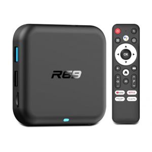 Android 14.0 TV Box,R69 Android Box 2GB RAM 32GB ROM RK3518 Quad-Core Arm Cortex-A53 Mali-450,Android TV Box Support 2.4/5.0GHz BT 5.0 mit 4K UHD und 100M Ethernet USB 3.0/2.0 (SGH EU, neuf)