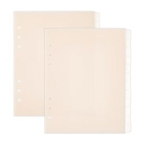 SUPERFINDINGS 24 Feuilles 6 Trou A5 S&eacute;parateurs de Classeurs Beige 12 Onglets S&eacute;parateurs de Classeurs en Plastique pour Cahier &agrave; Anneaux Index de Cahier Beige pour Cahier de Planification (SUPERFINDINGS  FR, neuf)