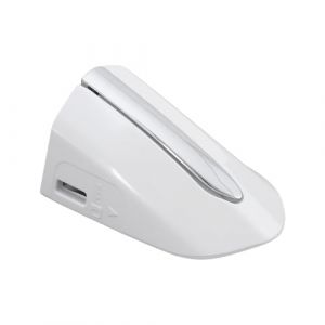 eMagTech Couvercle de poign&eacute;e de porte avant gauche c&ocirc;t&eacute; conducteur DS73 F218A15-BE54WF compatible avec Ford Fusion Edge 2013-2020, blanc perle et chrome (eMagTech, neuf)