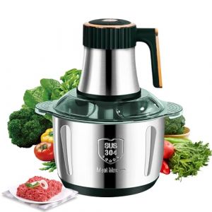 Hachoir &agrave; viande &eacute;lectrique de 5 litres, hachoir &agrave; viande multifonction de 500 W, hachoir de cuisine &eacute;lectrique 5 vitesses, avec 6 lames amovibles, hachoir &agrave; viande multifonction pour viande, l&eacute;gumes (EagerMinds, neuf)