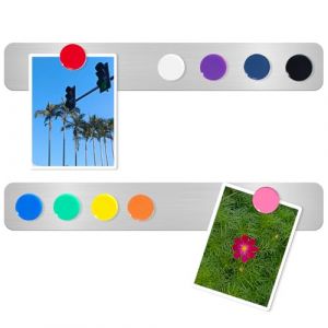 DUJEQM 2Pcs Tableau Magnetique Mural - Tableau Magnétique Frigo, Bande Magnetique Tableau Aimanté Autocollant avec 10 Aimants Colorés, Tableau d’Affichage pour Photos, Documents, Notes, Bureau, Maison (loudishi louxingqu jiechuangmaoyi youxiangong si, neu