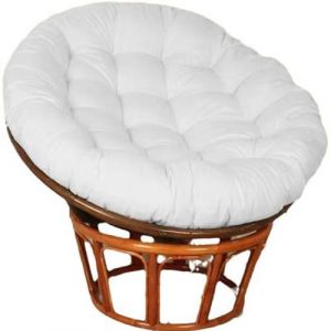 JORTUIO Coussin De Siège Rond,Coussin De Chaise Suspendue Coussin De Chaise Papasan Extérieur, Coussin De Chaise Confortable Coussin De Siège Amovible pour Jardin Terrasse(Blanc,120x120cm) (Danansentt Shop, neuf)