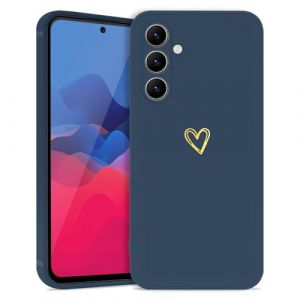 Lafunda Coque Compatible avec Samsung A54 5G, Coque de Protection pour GalaxyA54 5G Motif de C&oelig;ur Silicone Antichoc Housse &Eacute;tui pour Samsung Galaxy A54 5G Case Bleu Fonc&eacute; (ukyisizan, neuf)