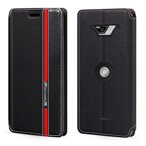 Coque &agrave; Rabat en Cuir PU Bicolore avec Fermeture Magn&eacute;tique Invisible Compatible avec Crosscall Core-X4, &Eacute;tui &Eacute;l&eacute;gant et Protecteur (Shantime, neuf)
