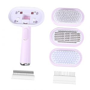 Hohopeti Brosse de Toilettage pour Chat et Chien Peigne de Massage Autonettoyant Brosse Douce pour Perte de Poils et Soin Quotidien des Animaux Accessoire de Nettoyage Multifonction Rose (Orcchid, neuf)