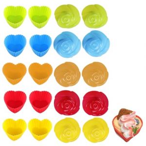 20 Pi&egrave;ces Mini Moule &agrave; Kougelhopf Silicone, Moule a Baba au Rhum, Moules &agrave; Kouglof pour G&acirc;teaux, Desserts, Chocolats, Puddings, Gel&eacute;es (Stazsd, neuf)