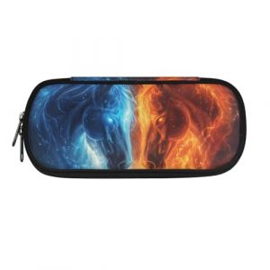 Howilath Trousse &agrave; crayons et trousse &agrave; crayons pour filles adolescentes avec fermeture &eacute;clair, Cheval multicolore, Organiseur de sac (Howilath, neuf)