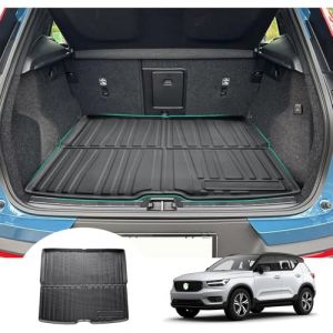 GAFAT Volvo XC40 C40 Recharge 2018-2024 2025 Tapis de Coffre, Facile à Plier en TPE Toutes Saisons, Volvo C40 2024 Tapis Scanner 3D Bord Haut, Multifonction, Volvo XC40 Accessoires (GAFAT(EU), neuf)