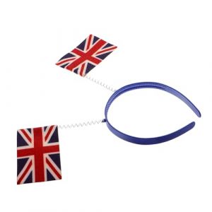 Veemoon Bandeau Union Jack accessoire de cheveux pour femmes cerceau de cheveux drapeau de poche accessoire de cheveux de drapeau bandes de cheveux nationales en tissu (Quiet Window, neuf)