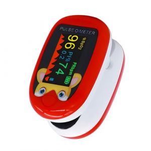 Oxym&egrave;tre de Doigt, Oxym&egrave;tre de Pouls Enfant pour 2-12 Ans, Oxymetre de Doigt Professionnel avec &Eacute;cran Couleur, Affichage des 4 Directions, Mesure de SpO₂ Pouls PI (Rouge) (suqianshiyousilijiancaiyouxiangongsi, neuf)