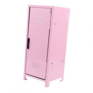 minkissy Mini Organisateur de Maquillage en M&eacute;tal Rose avec Serrure et Cl&eacute;, Petite Taille, Multi-compartiments, pour Filles et Femmes, Rangement de Bureau et Trousse de Toilette Cosm&eacute;tique (Master Self, neuf)