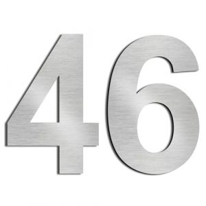 nanlyiau 2pc 3in/7.5cm Numero maison Num&eacute;ros de maison numero maisonchiffres de boite aux lettres numero maison design en acier inoxydable 304 massif(3in number 46/49) (nanly, neuf)