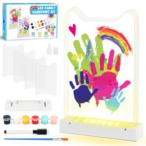 Herefun Kit Empreinte Main Pied Bebe Famille Pour 4, Kit Empreinte Bebe Personnalisé Cadeau Naissance Fille Garcon, Cadre Empreinte Famille Peinture Bebe, Baby Shower Coffret Naissance (B) (Niedfisch Etrade, neuf)