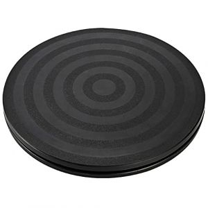 Tucireat 1 Pièce Plateau Tournant Solide Plateau Tournant à 360° avec Roulement Base de Plaque Tournante Plateau Tournant TV Plateau Universel Rond Support Pivotant Résistant Plateau Noir (Tucireat, neuf)