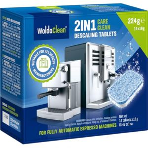 WoldoClean Pastilles d&eacute;tartrantes 2 en 1 pour cafeti&egrave;re et machine &agrave; expresso &ndash; Compatible avec Breville, Keurig, Nespresso, Delonghi et Miele (Woldo Group, neuf)