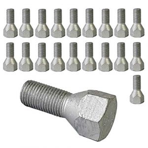 Lot de 20 boulons de roue Tracer - En acier - M12 x 1,25-22 mm - Cône 60° compatible avec FIAT, Alfa Romeo, Lancia (TUNERSHOP, neuf)